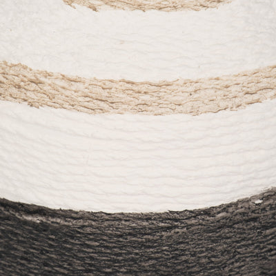 7" Striped Woven Textured Vase, Multi - Al Rugaib Furniture