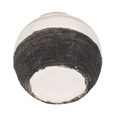 7" Striped Woven Textured Vase, Multi - Al Rugaib Furniture