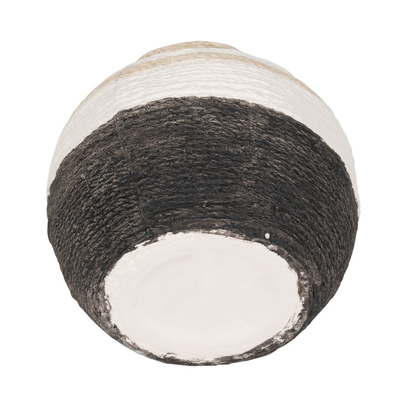 7" Striped Woven Textured Vase, Multi - Al Rugaib Furniture