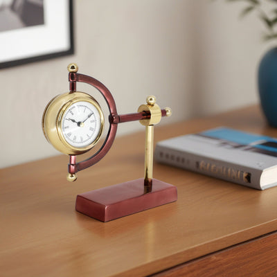 7" Tia Gold Desk Clock - Al Rugaib Furniture