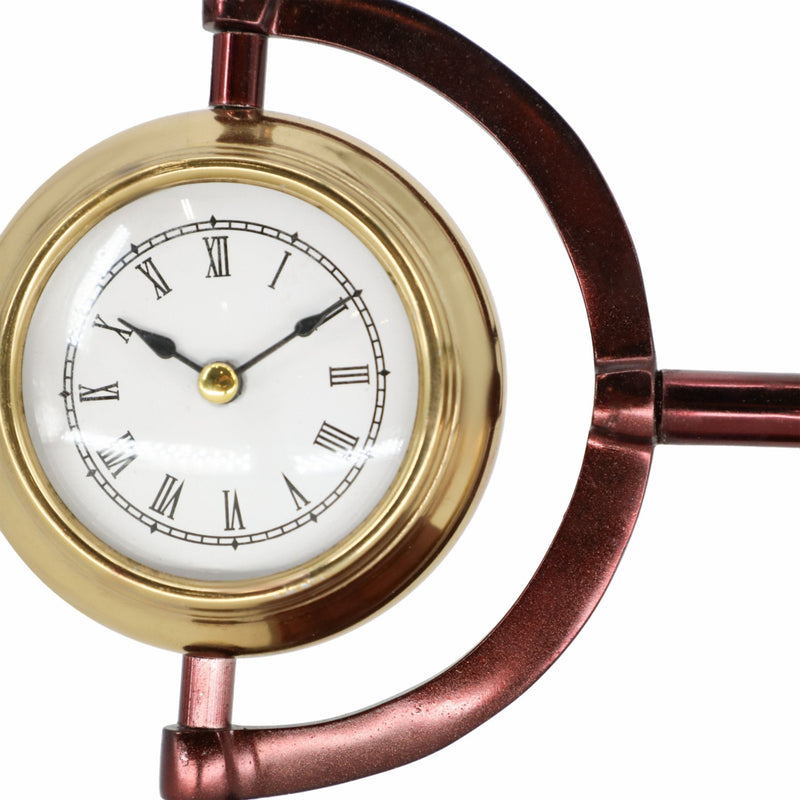 7" Tia Gold Desk Clock - Al Rugaib Furniture