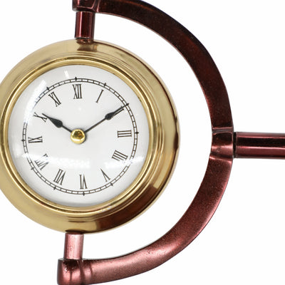 7" Tia Gold Desk Clock - Al Rugaib Furniture