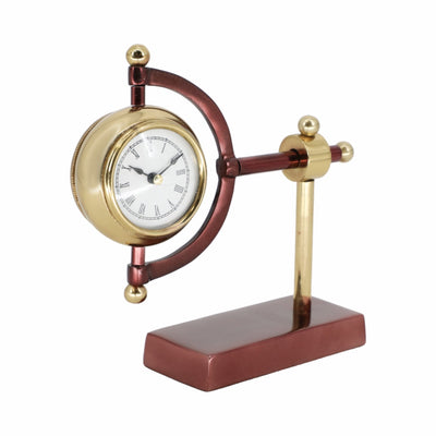 7" Tia Gold Desk Clock - Al Rugaib Furniture