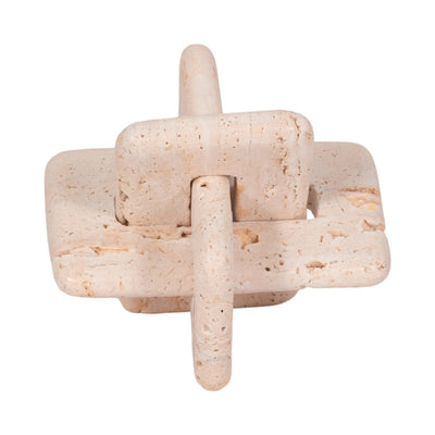 7" Travertine Squared Knot, Tan - Al Rugaib Furniture