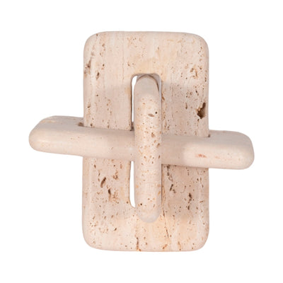 7" Travertine Squared Knot, Tan - Al Rugaib Furniture