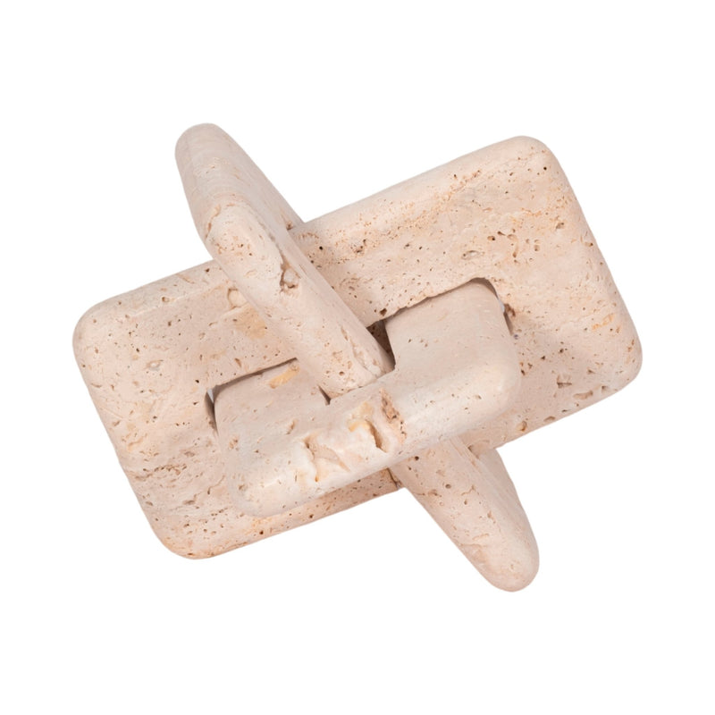 7" Travertine Squared Knot, Tan - Al Rugaib Furniture