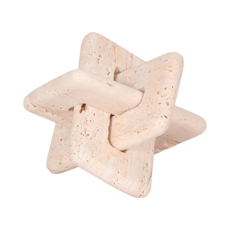 7" Travertine Squared Knot, Tan - Al Rugaib Furniture