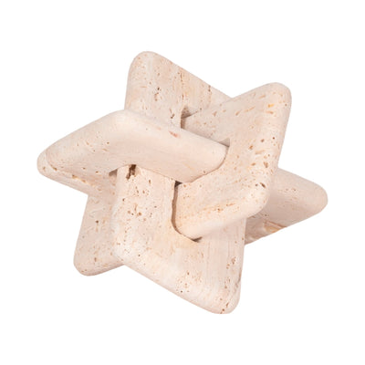 7" Travertine Squared Knot, Tan - Al Rugaib Furniture