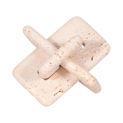 7" Travertine Squared Knot, Tan - Al Rugaib Furniture