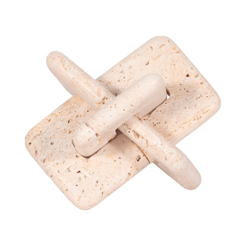 7" Travertine Squared Knot, Tan - Al Rugaib Furniture