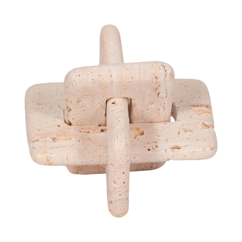7" Travertine Squared Knot, Tan - Al Rugaib Furniture