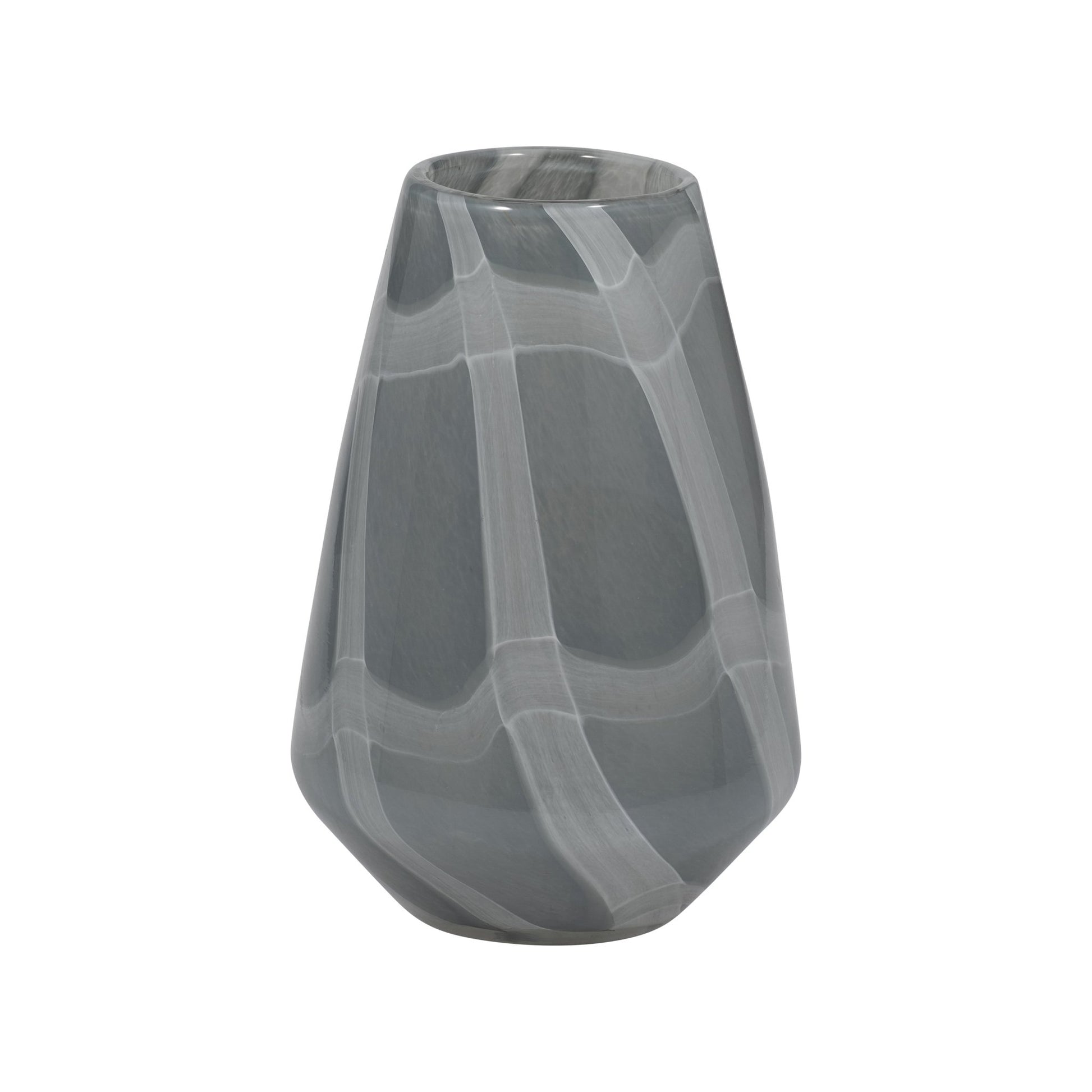 7" VICTORIA SMALL GRAY GLASS VASE Vases and Jars| Sagebrook Home