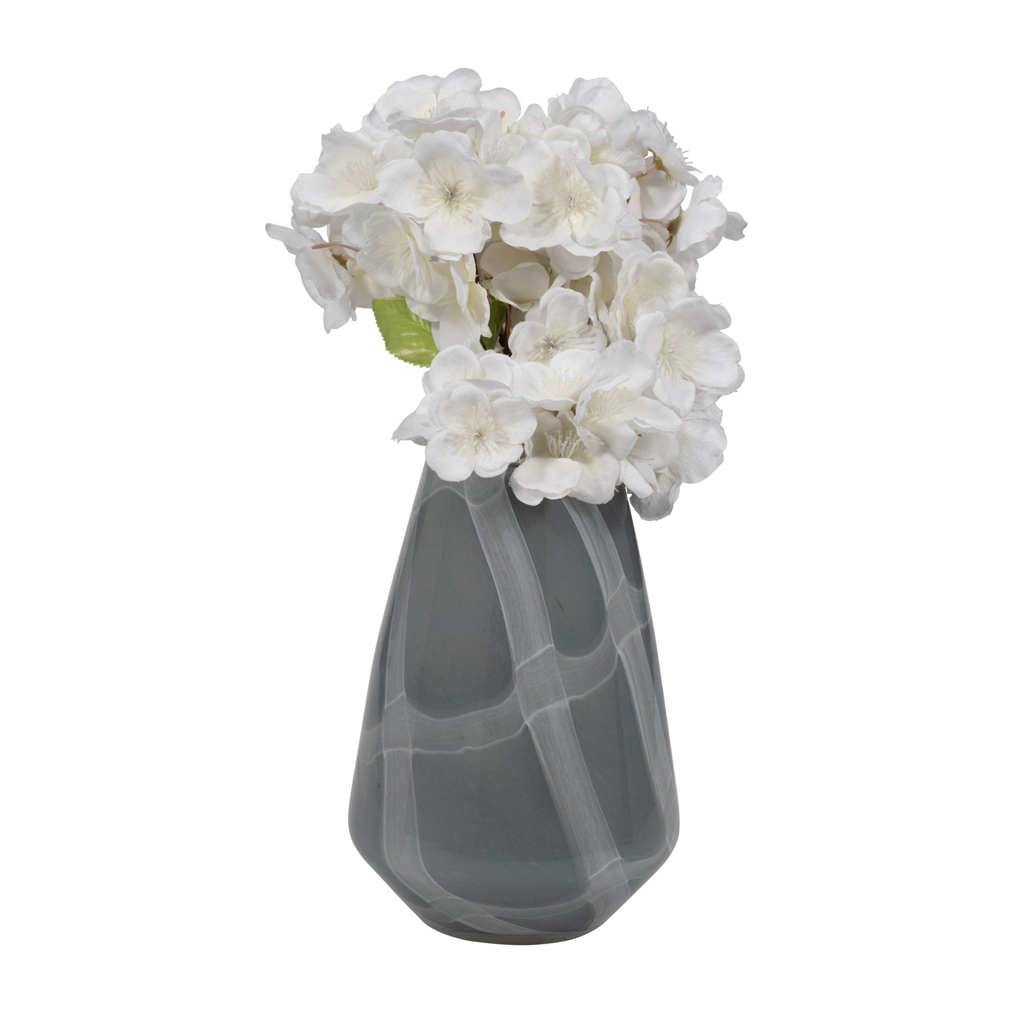 7" VICTORIA SMALL GRAY GLASS VASE Vases and Jars| Sagebrook Home