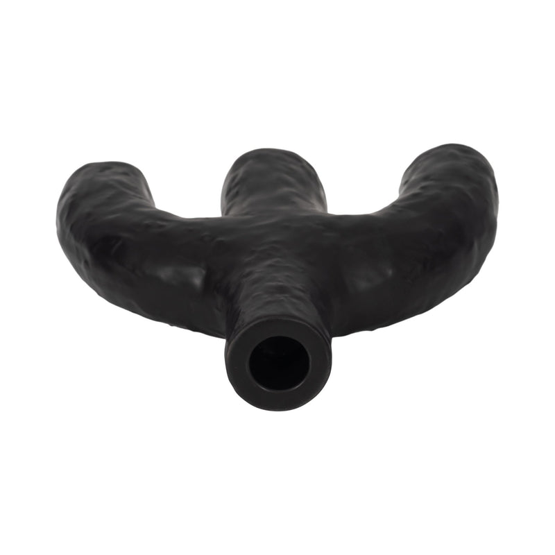 7" Volcano Texture Double Arched Taper Holder, Bla - Al Rugaib Furniture