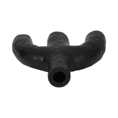7" Volcano Texture Double Arched Taper Holder, Bla - Al Rugaib Furniture