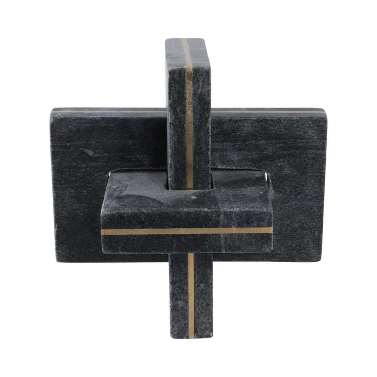 7" Walton Medium Black Marble And Brass Knot Table Decors| Sagebrook Home