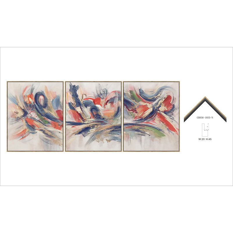 S/3 27X32 ABSTRACT ON CANVAS, MULTI