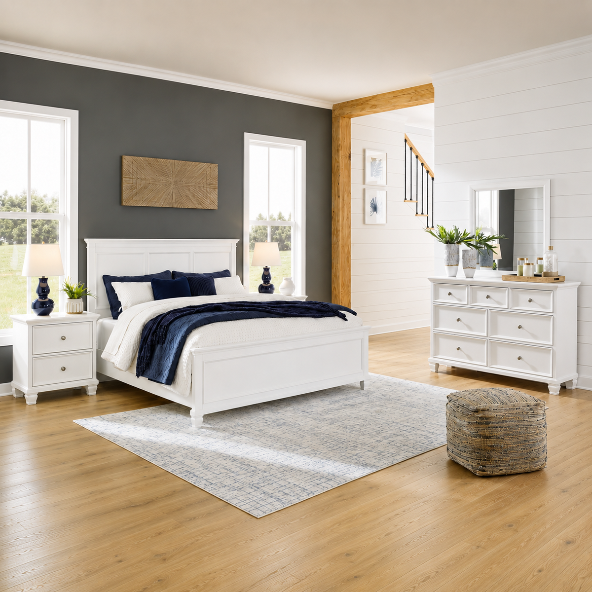 Fortman King Upholstered Bedroom Set with SM1660CK Mattress Offer