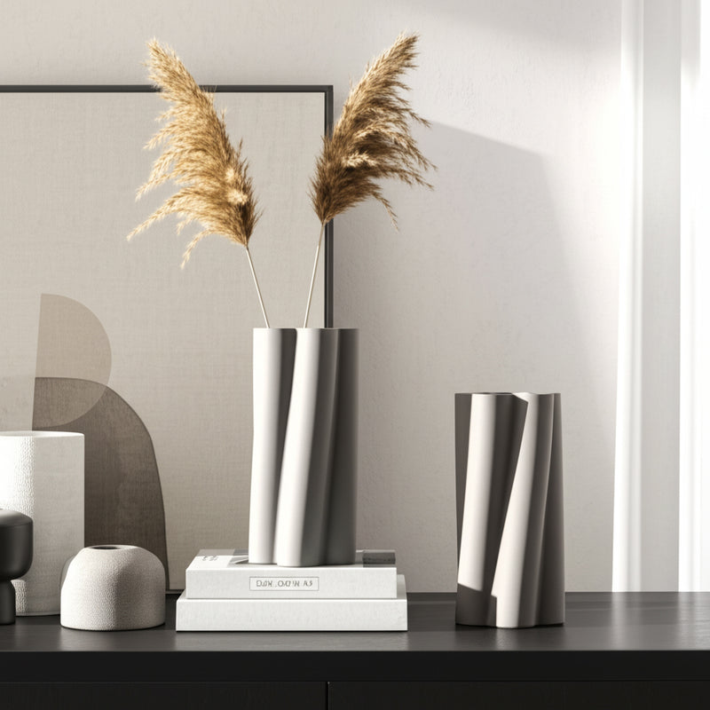 مزهرية مطبوعة ثلاثية الأبعاد بتقنية الانصهار Convergence 3d Printed Vase