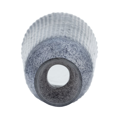 16, GROOVED GLASS VASE, BLUE