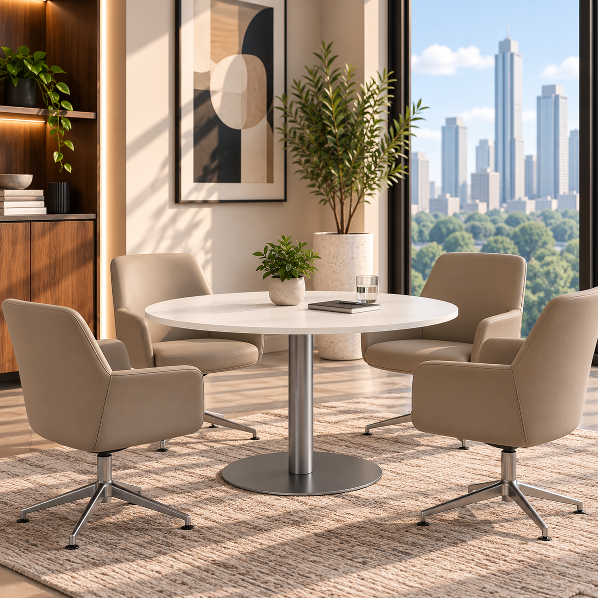 Round Meeting Table 120Dia cm