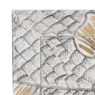 71x47 Hand Painted Keep Swimming, White/black - Al Rugaib Furniture