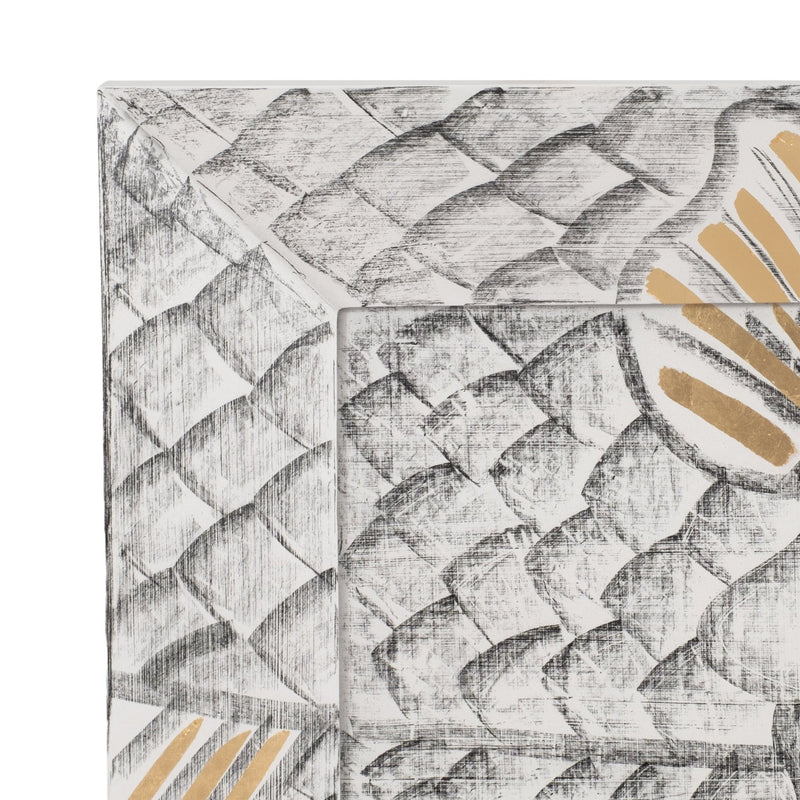 71x47 Hand Painted Keep Swimming, White/black - Al Rugaib Furniture