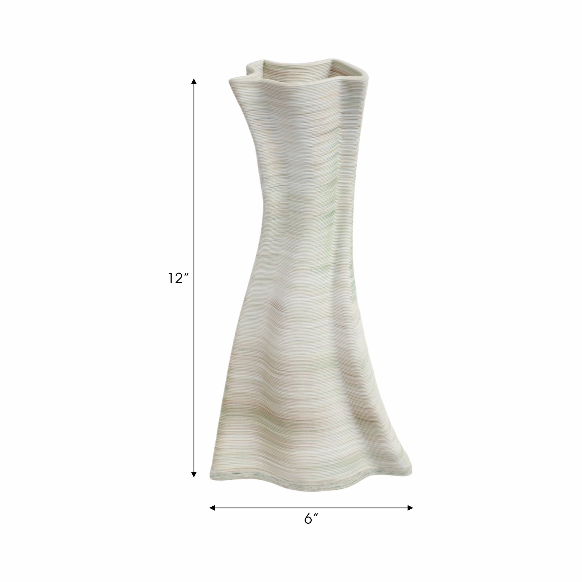 الزهرية الخزفية ثلاثية الأبعاد بنقشة الحلزون، متعددة الألوان caracol 3d Printed Porcelain Vase, Multi