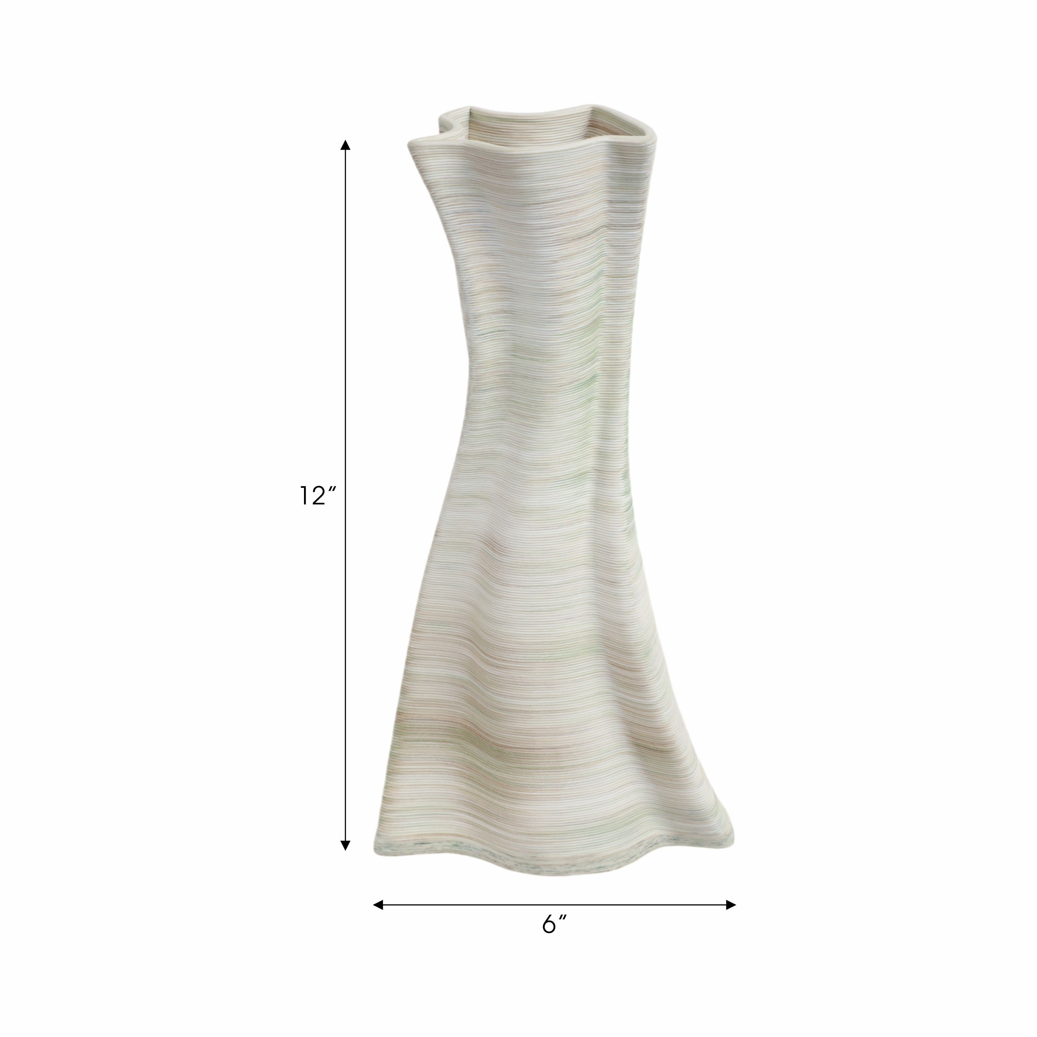 الزهرية الخزفية ثلاثية الأبعاد بنقشة الحلزون، متعددة الألوان caracol 3d Printed Porcelain Vase, Multi