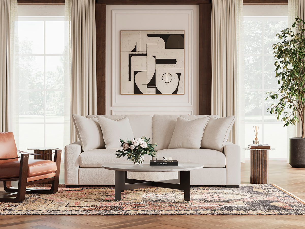 Calden Sofa Set with 2 Free Dual Table Lamp Black