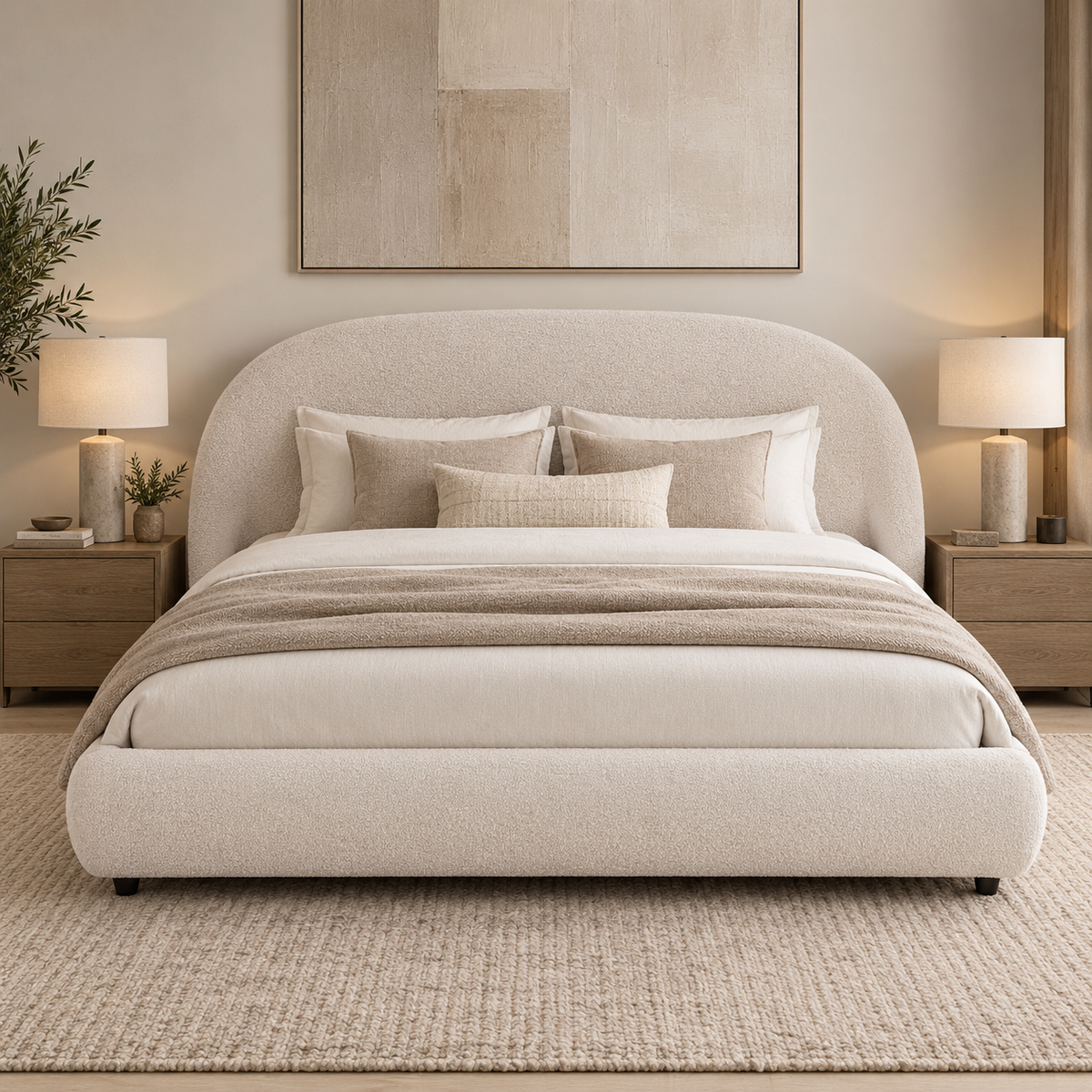 Boho Cream Twin bed - Queen Bed