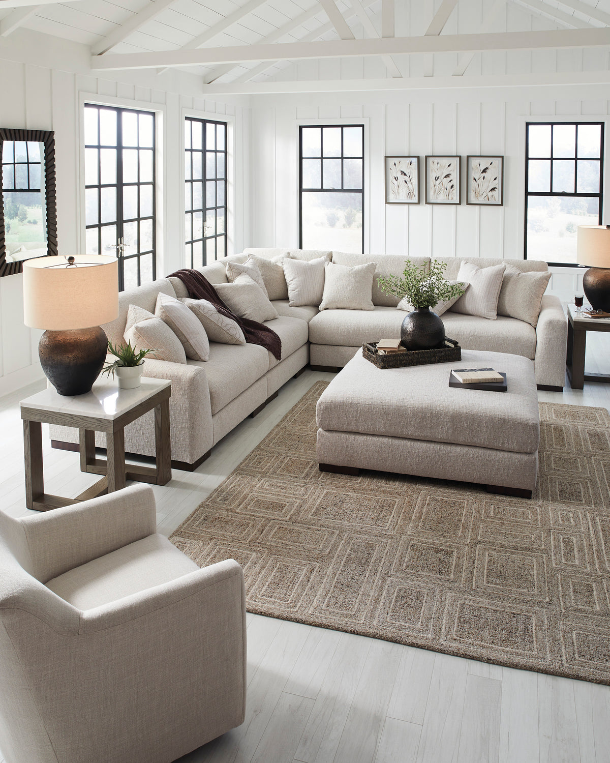 Cavella  Oversized Ottoman
