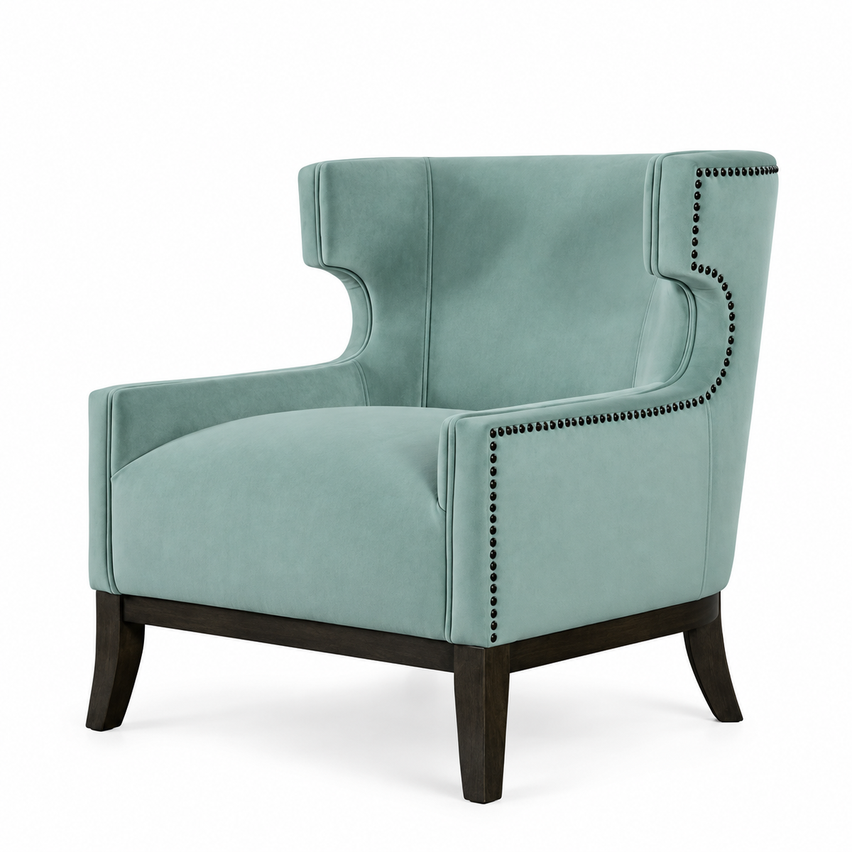 Sage Velvet Green Accent Chair 79cm