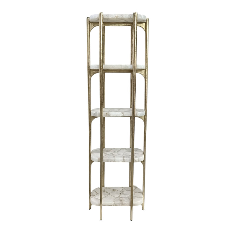 78" Cando White Quartz Etagere - Al Rugaib Furniture