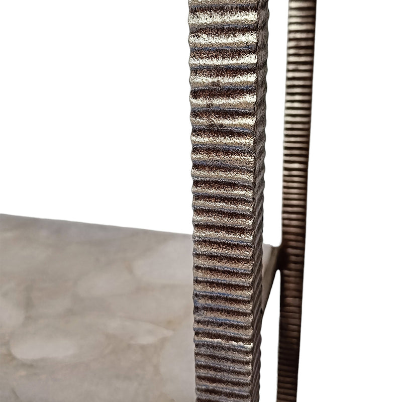 78" Cavalier White Quartz Etagere - Al Rugaib Furniture