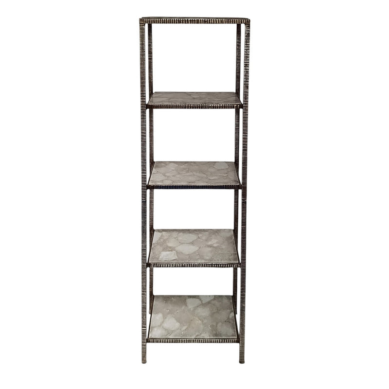 78" Cavalier White Quartz Etagere - Al Rugaib Furniture