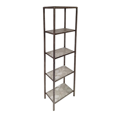78" Cavalier White Quartz Etagere - Al Rugaib Furniture
