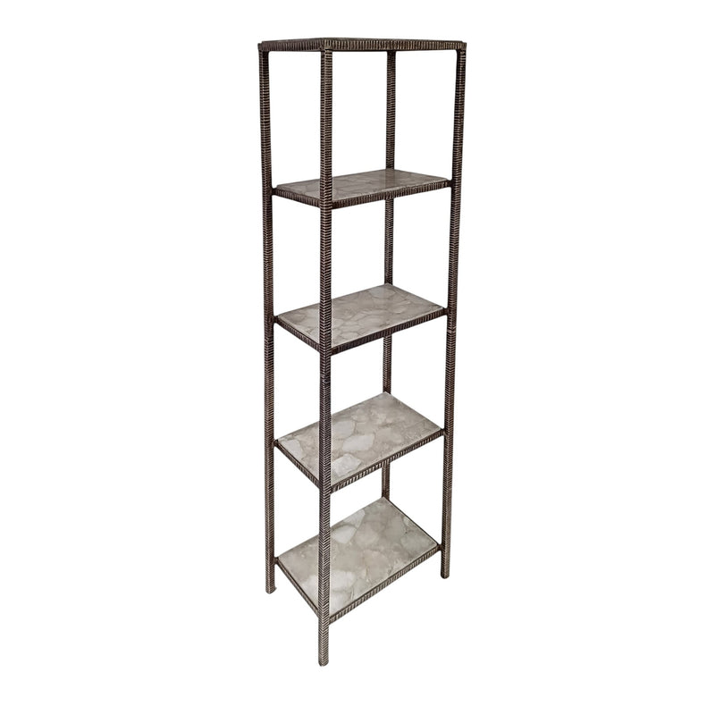 78" Cavalier White Quartz Etagere - Al Rugaib Furniture