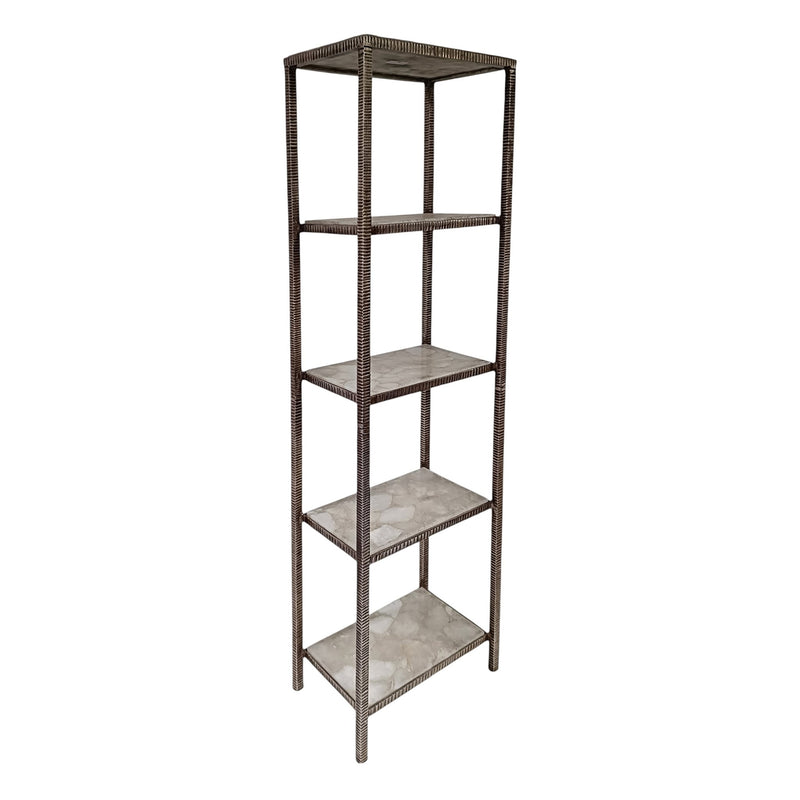 78" Cavalier White Quartz Etagere - Al Rugaib Furniture