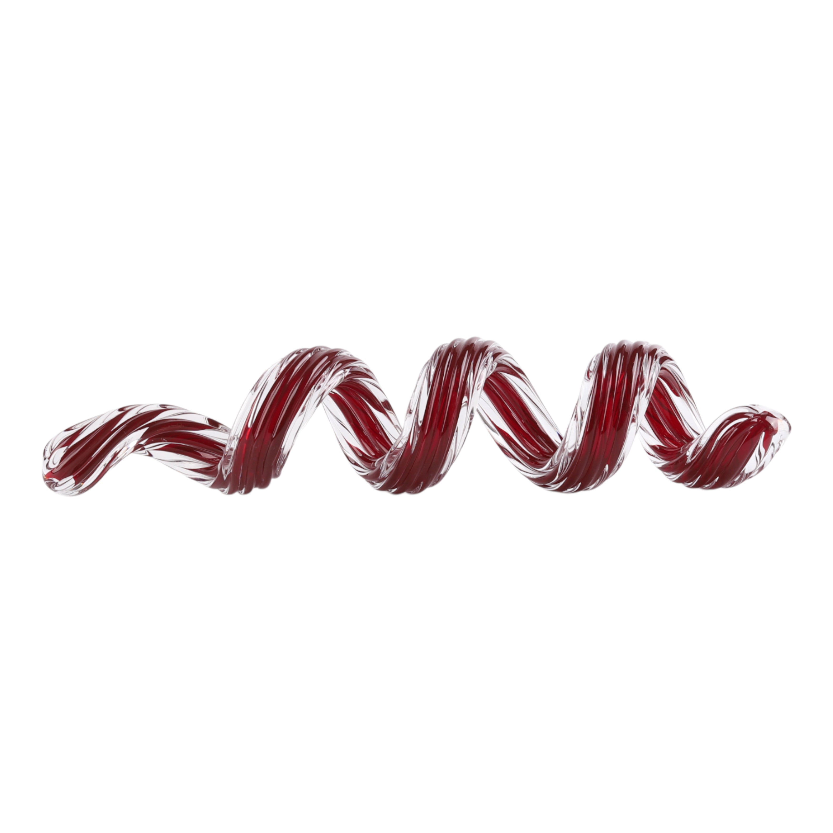 نحت الشريط الأسود / الأحمر من الزجاج لشامير Shamir Black/Red Glass Ribbon Sculpture