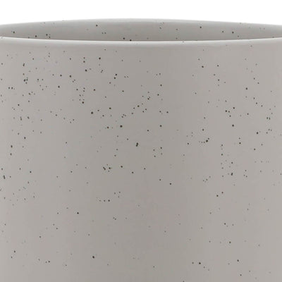 10 PLANTER W/ WOOD STAND, MATTE BEIGE