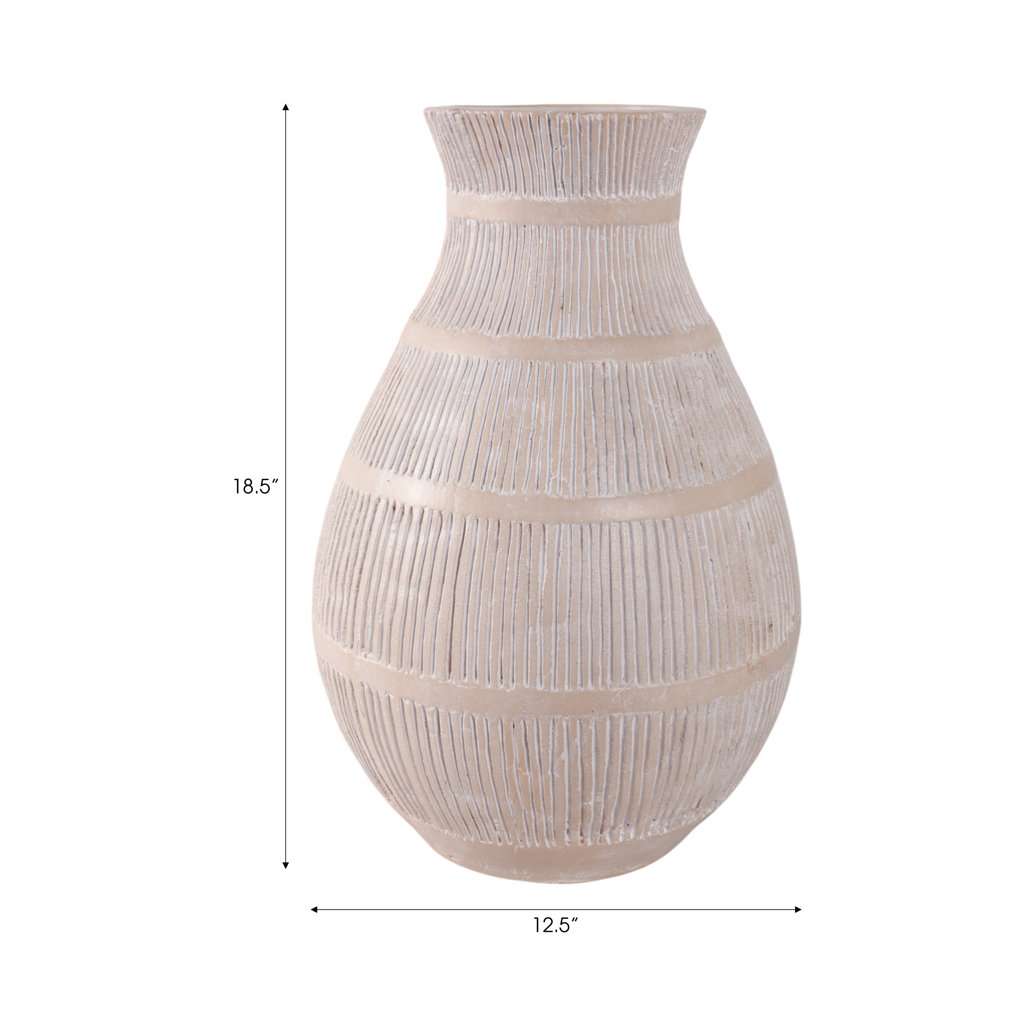 الفخار الطيني، الزهرية العضوية، أسود / عاجي TERRACOTTA, ORGANIC VASE, BLACK/IVORY