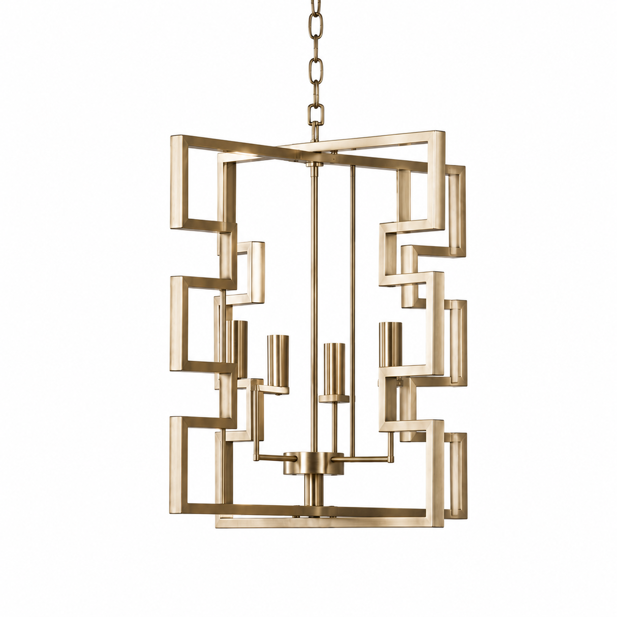 Puzzled Silver Leaf Finish Pendant Lamp