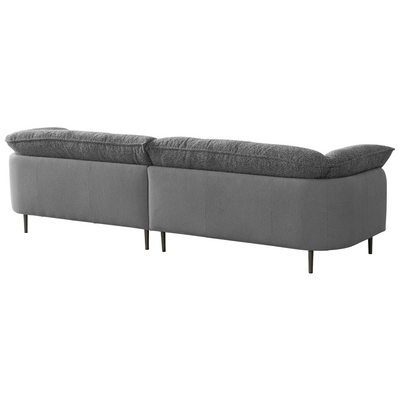 Ahad Grey Boucle Sofa Set