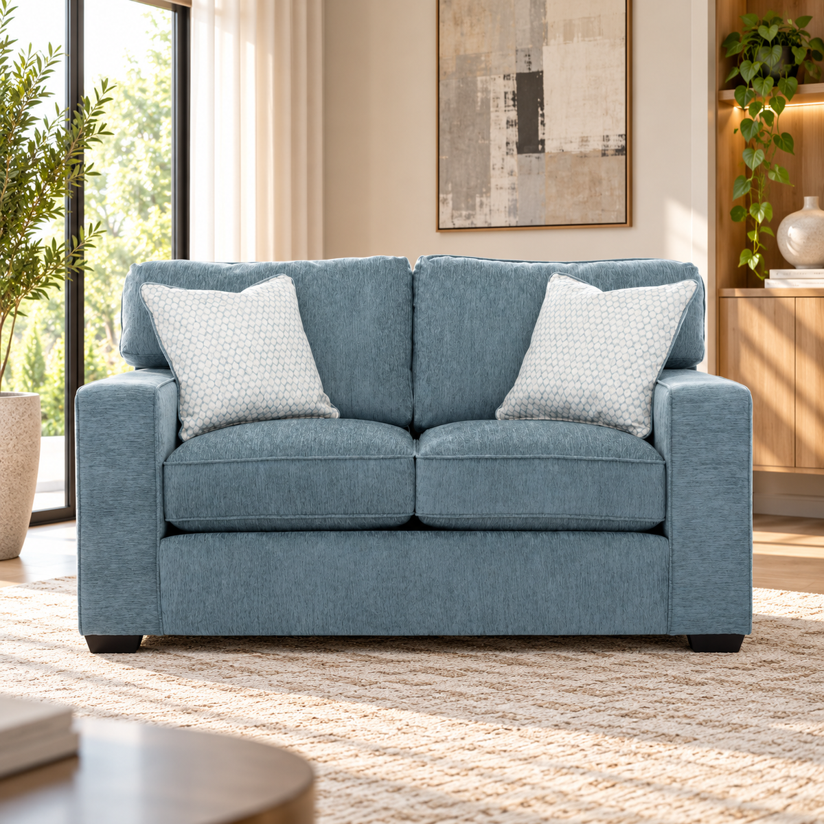 Velox light greenish blue 2 seater Sofa