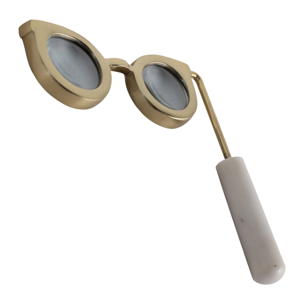 9" Shimon Magnifying Glasses W/wht Marble Handle