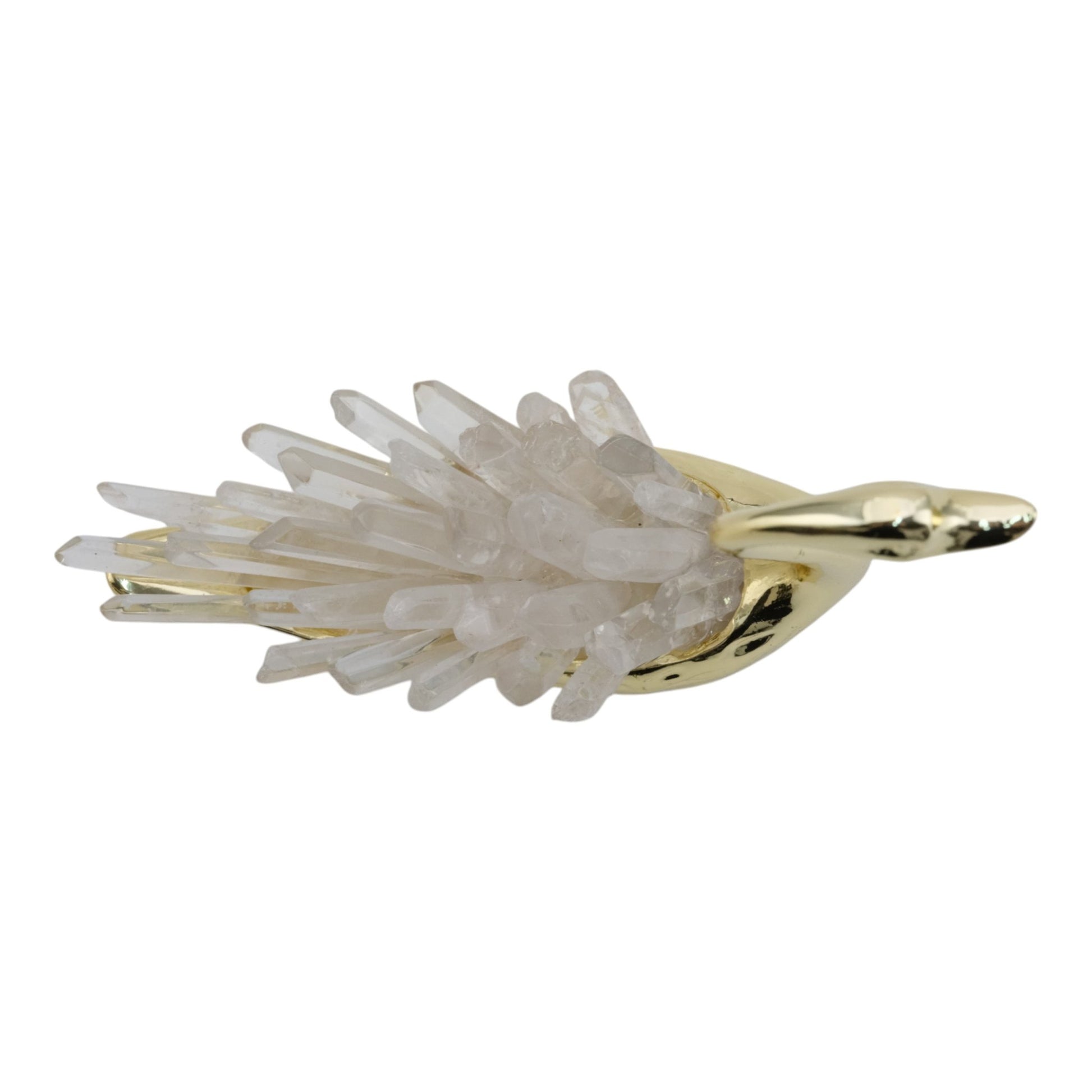 7"cascade Crystal Sitting Swan With Tall Neck Table Decors| Sagebrook Home