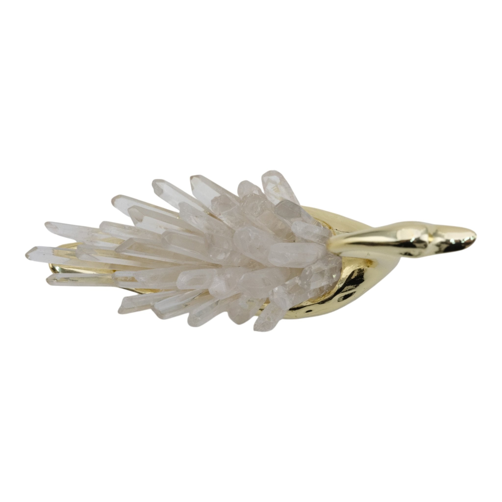 7"cascade Crystal Sitting Swan With Tall Neck Table Decors| Sagebrook Home