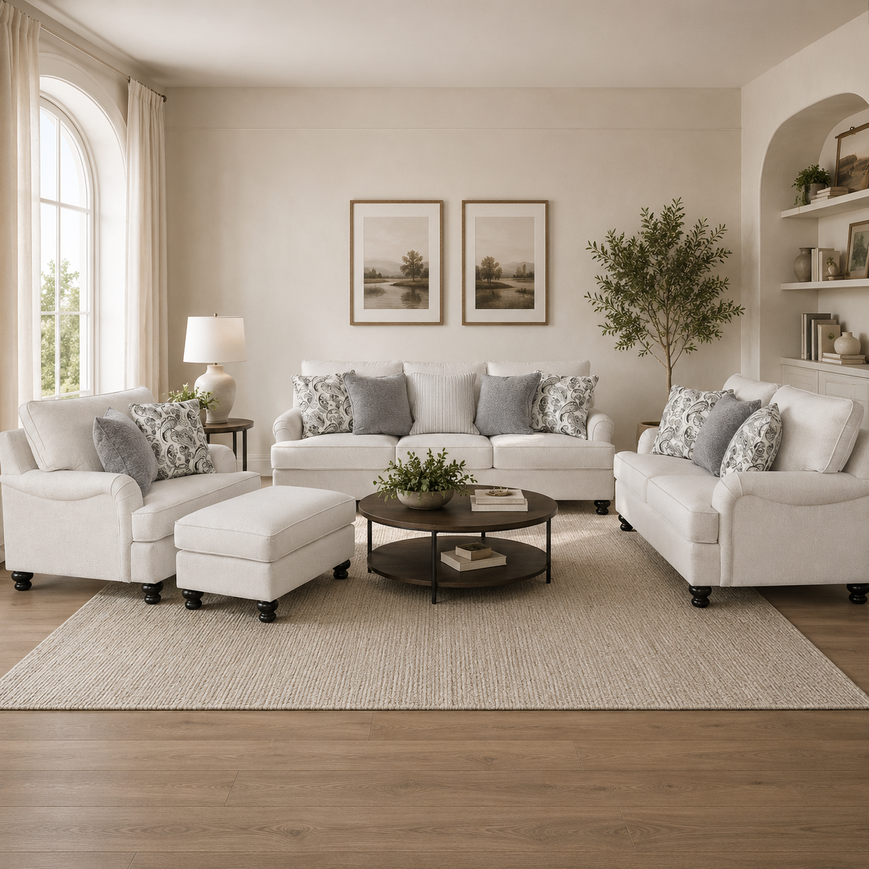Denise Beige Sofa Set