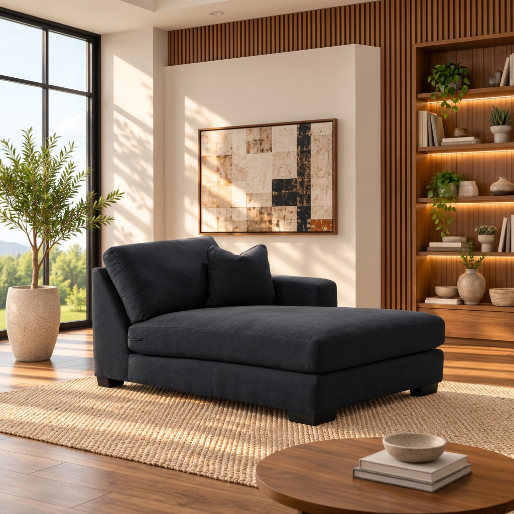 Scott Navy Right Chaise